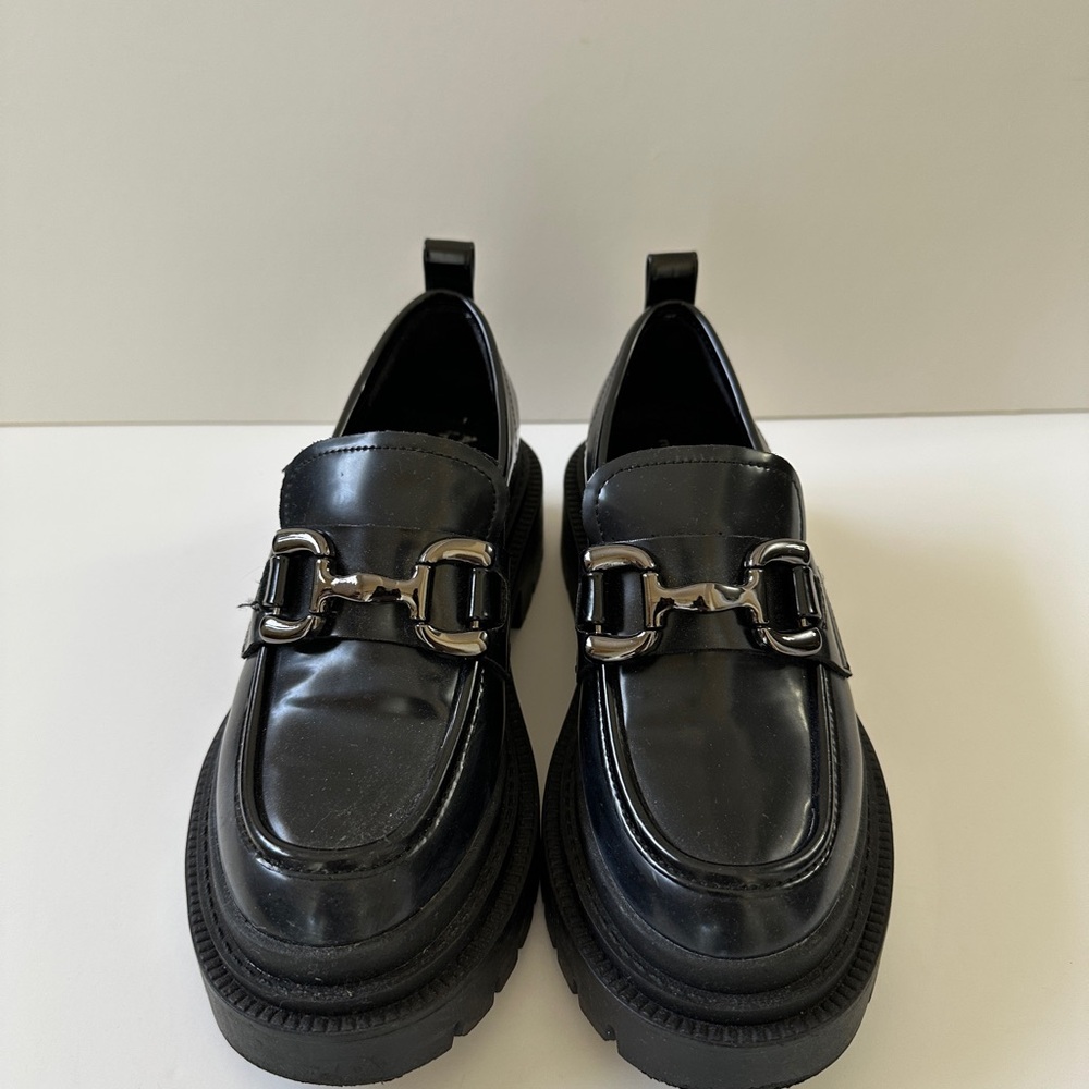 Madden Girl Platform Black Loafers